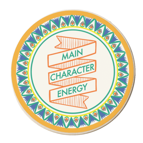 Pattern Series Main Character Energy Design - personalised beer coaster by AbiGoLucky