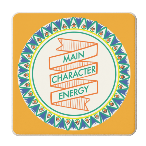 Pattern Series Main Character Energy Design - personalised beer coaster by AbiGoLucky
