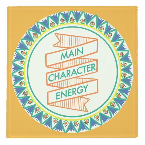 Pattern Series Main Character Energy Design - personalised beer coaster by AbiGoLucky