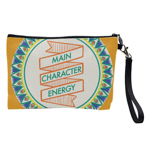 Pattern Series Main Character Energy Design - pretty makeup bag by AbiGoLucky