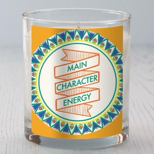 Pattern Series Main Character Energy Design - scented candle by AbiGoLucky