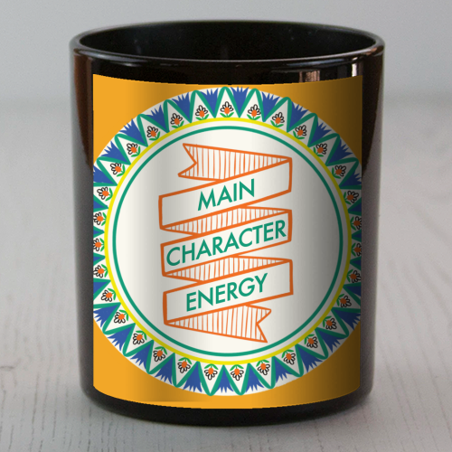 Pattern Series Main Character Energy Design - scented candle by AbiGoLucky