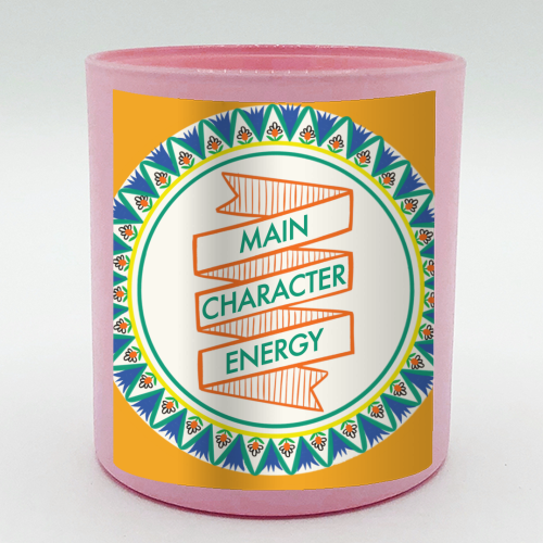 Pattern Series Main Character Energy Design - scented candle by AbiGoLucky