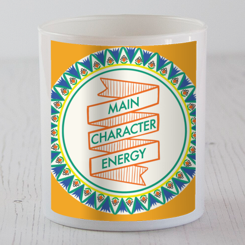 Pattern Series Main Character Energy Design - scented candle by AbiGoLucky