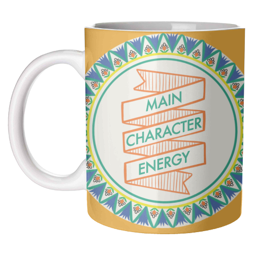 Pattern Series Main Character Energy Design - unique mug by AbiGoLucky