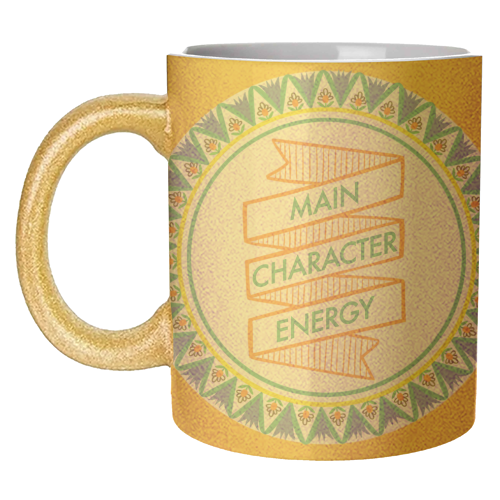 Pattern Series Main Character Energy Design - unique mug by AbiGoLucky