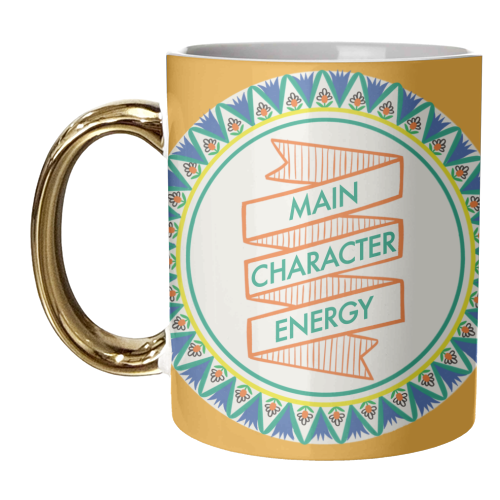 Pattern Series Main Character Energy Design - unique mug by AbiGoLucky