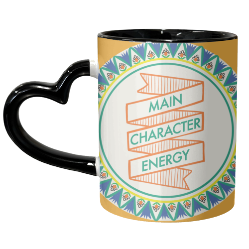 Pattern Series Main Character Energy Design - unique mug by AbiGoLucky