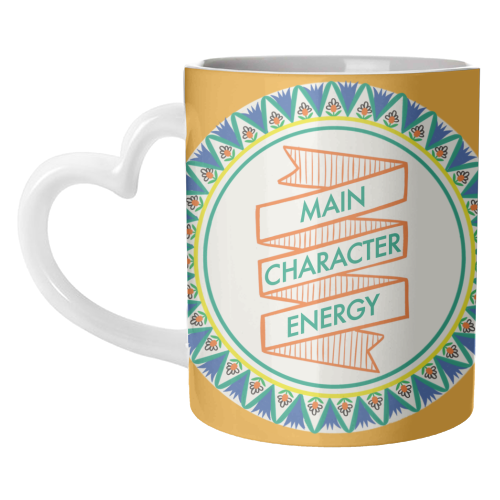 Pattern Series Main Character Energy Design - unique mug by AbiGoLucky