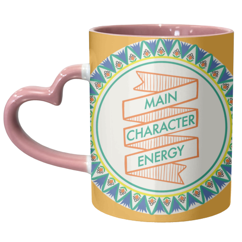 Pattern Series Main Character Energy Design - unique mug by AbiGoLucky