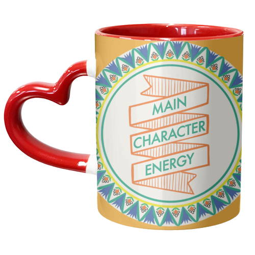Pattern Series Main Character Energy Design - unique mug by AbiGoLucky