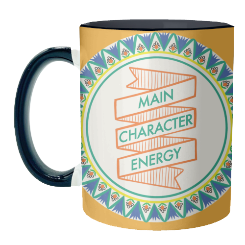 Pattern Series Main Character Energy Design - unique mug by AbiGoLucky