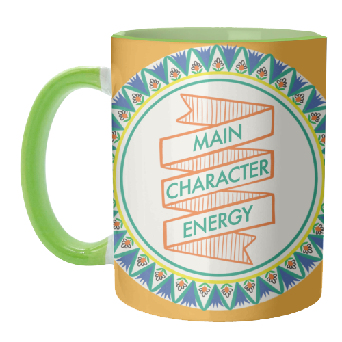 Pattern Series Main Character Energy Design - unique mug by AbiGoLucky
