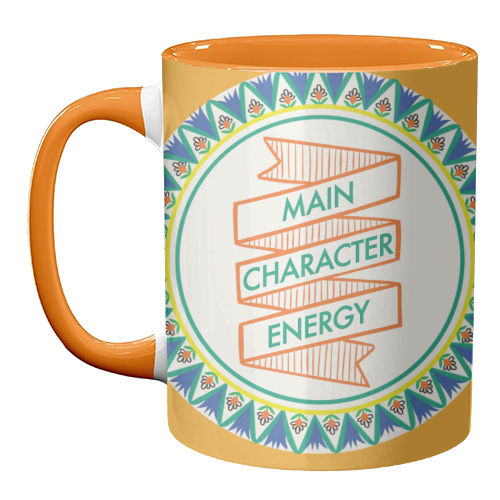 Pattern Series Main Character Energy Design - unique mug by AbiGoLucky
