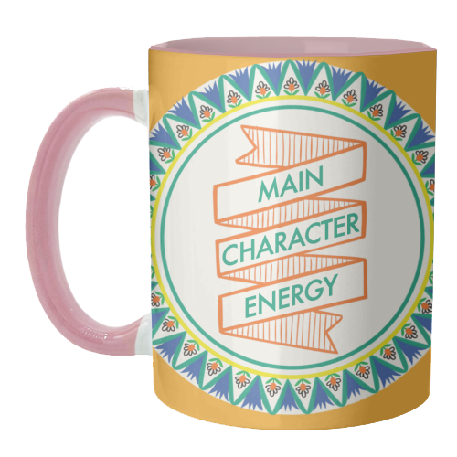 Pattern Series Main Character Energy Design - unique mug by AbiGoLucky