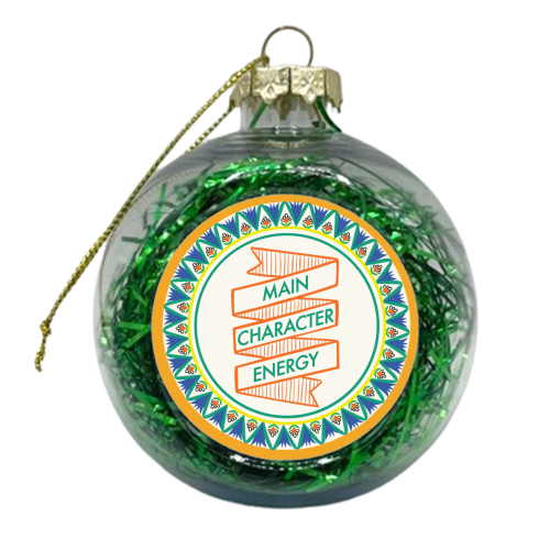 Pattern Series Main Character Energy Design - xmas bauble by AbiGoLucky