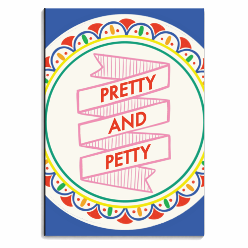 Pattern Series Pretty and Petty Design - personalised A4, A5, A6 notebook by AbiGoLucky