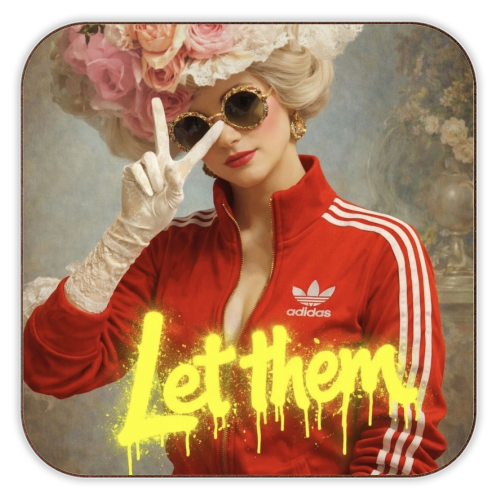 Marie Antoinette - let them - personalised beer coaster by Sammy Bird