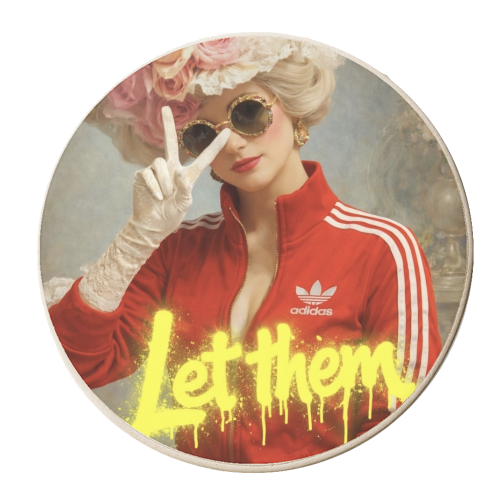 Marie Antoinette - let them - personalised beer coaster by Sammy Bird