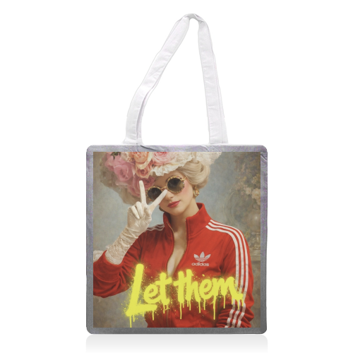 Marie Antoinette - let them - printed canvas tote bag by Sammy Bird
