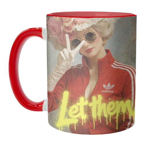 Marie Antoinette - let them - unique mug by Sammy Bird