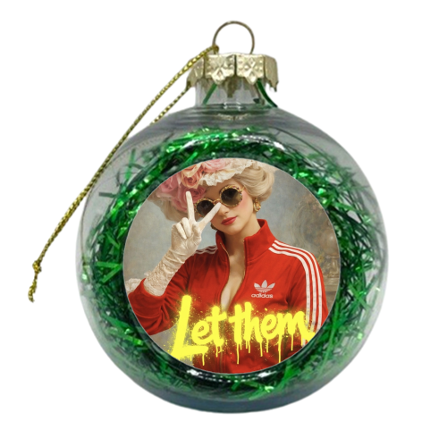 Marie Antoinette - let them - xmas bauble by Sammy Bird