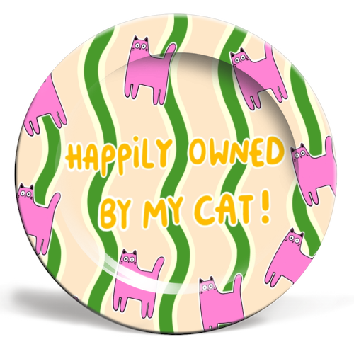 Owned By The Cat - ceramic dinner plate by The Paper Tail