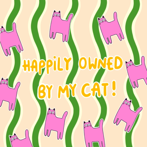 Owned By The Cat - Die Cut Sticker by The Paper Tail