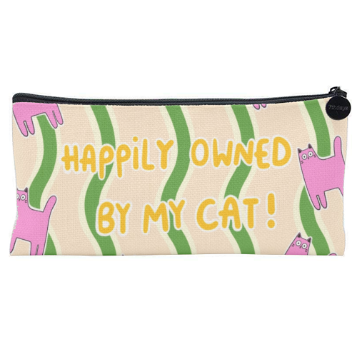 Owned By The Cat - flat pencil case by The Paper Tail
