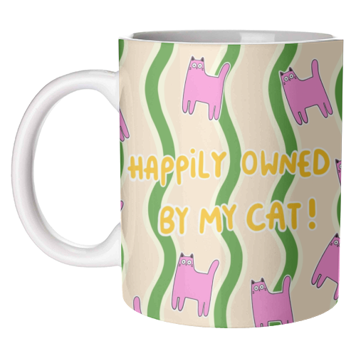 Owned By The Cat - unique mug by The Paper Tail