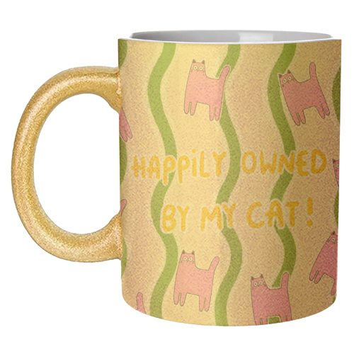 Owned By The Cat - unique mug by The Paper Tail
