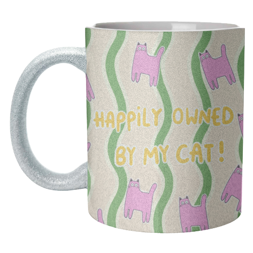Owned By The Cat - unique mug by The Paper Tail