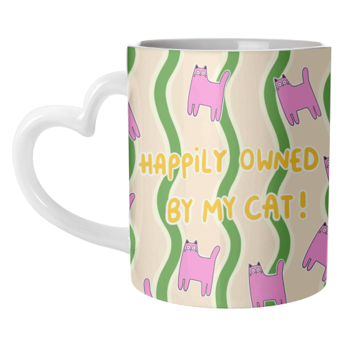 Owned By The Cat - unique mug by The Paper Tail