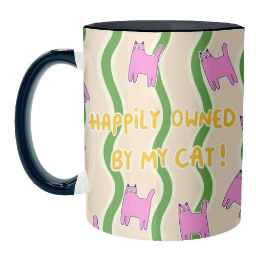 Owned By The Cat - unique mug by The Paper Tail