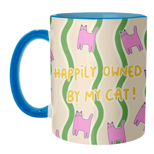 Owned By The Cat - unique mug by The Paper Tail