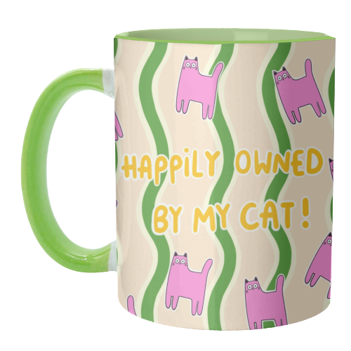 Owned By The Cat - unique mug by The Paper Tail