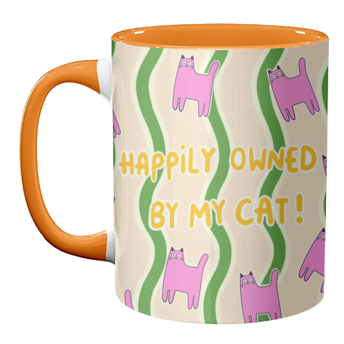 Owned By The Cat - unique mug by The Paper Tail