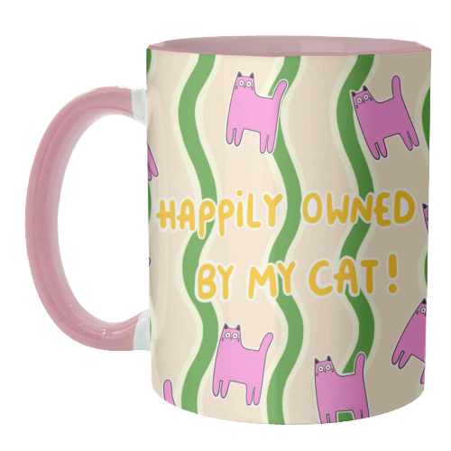 Owned By The Cat - unique mug by The Paper Tail