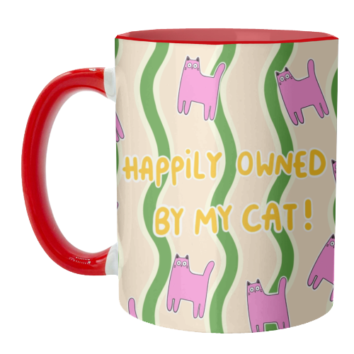 Owned By The Cat - unique mug by The Paper Tail