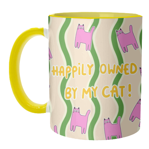 Owned By The Cat - unique mug by The Paper Tail