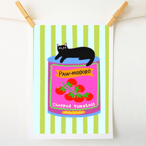 Paw-modoro - A1 - A4 art print by The Paper Tail