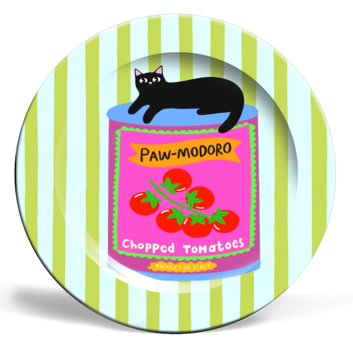 Paw-modoro - ceramic dinner plate by The Paper Tail