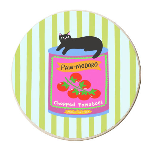 Paw-modoro - personalised beer coaster by The Paper Tail