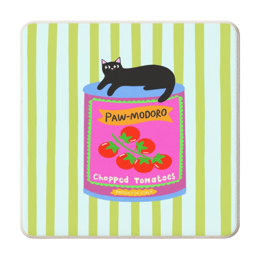 Paw-modoro - personalised beer coaster by The Paper Tail