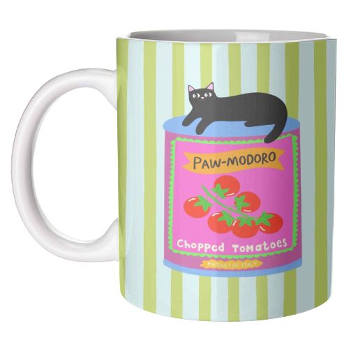 Paw-modoro - unique mug by The Paper Tail