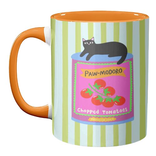 Paw-modoro - unique mug by The Paper Tail