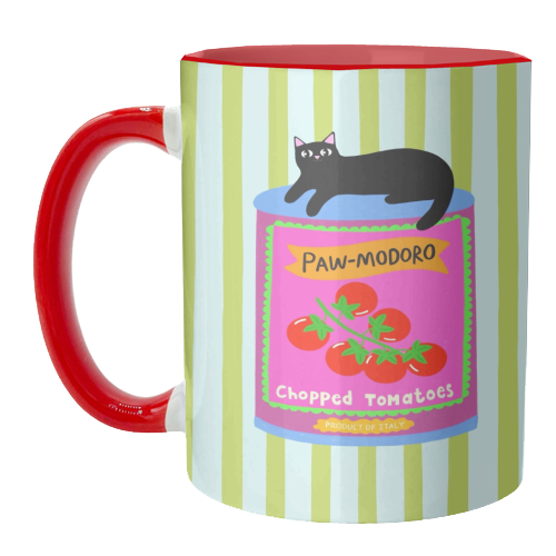 Paw-modoro - unique mug by The Paper Tail