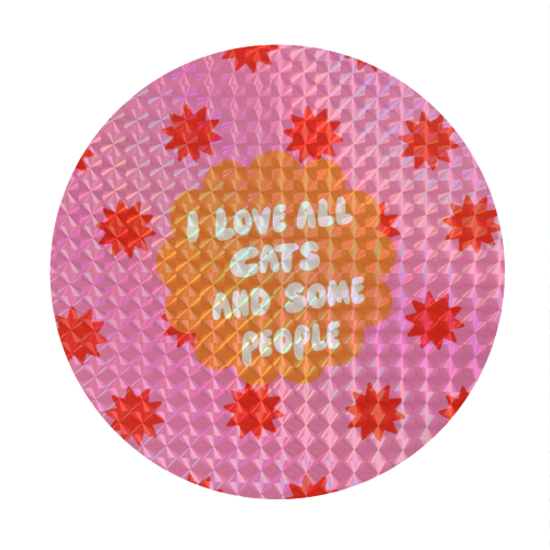 Love All Cats - Circle Sticker by The Paper Tail
