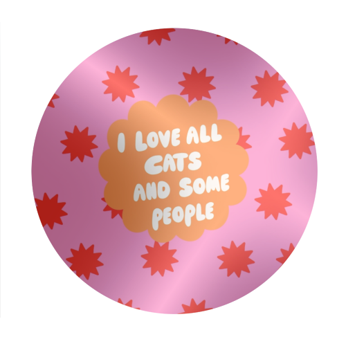 Love All Cats - Circle Sticker by The Paper Tail