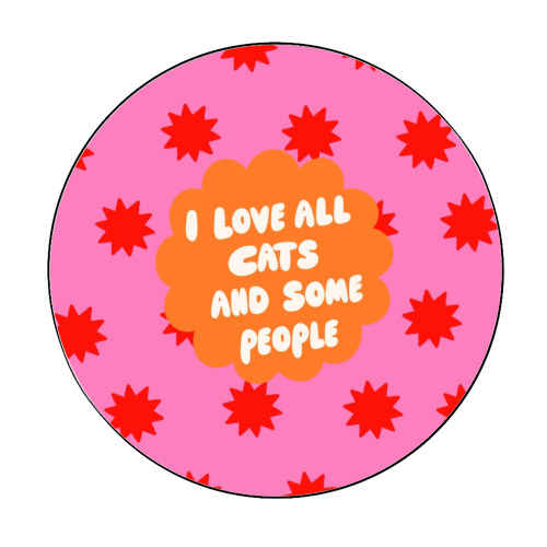 Love All Cats - Circle Sticker by The Paper Tail